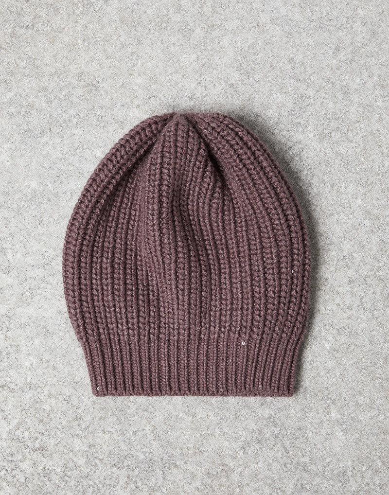 Cashmere and silk Diamond yarn beanie - 1