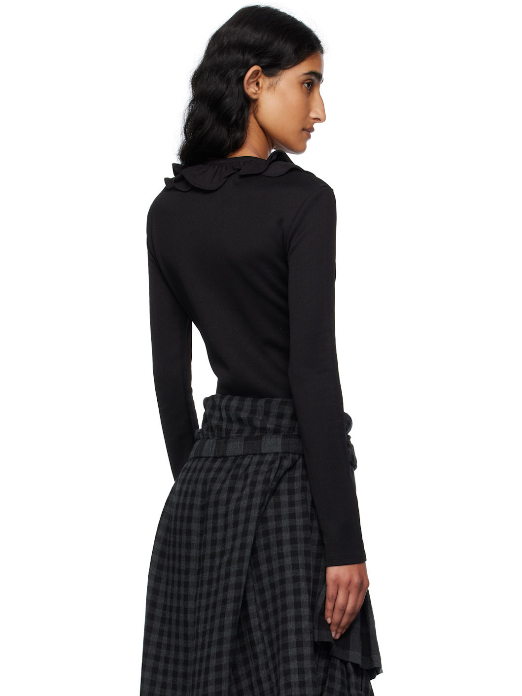 Black Ruffle Bodysuit - 3