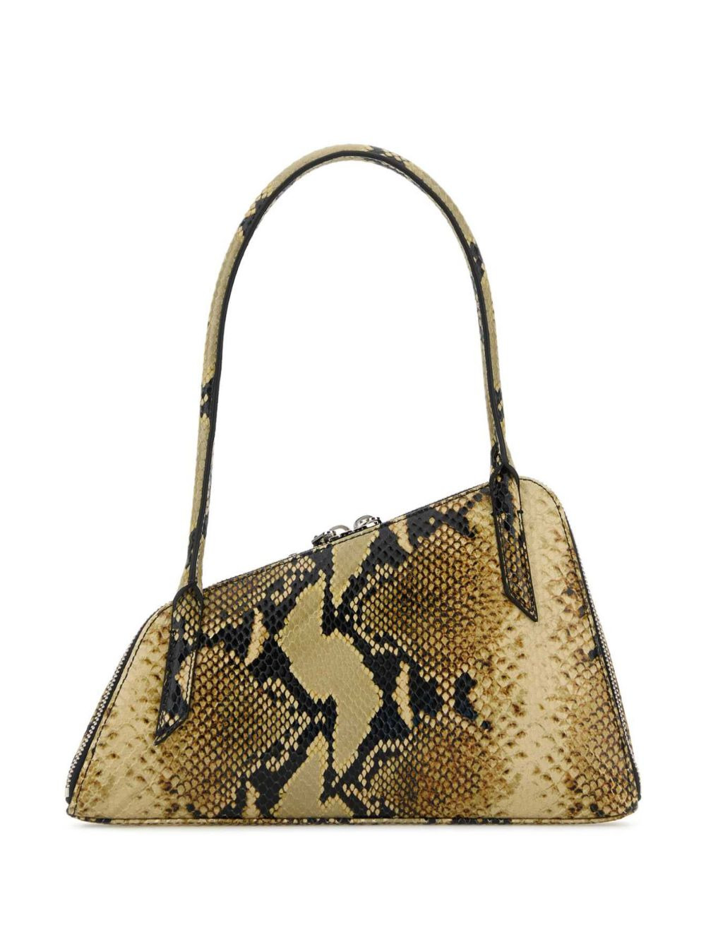 snakeskin leather shoulder bag - 3