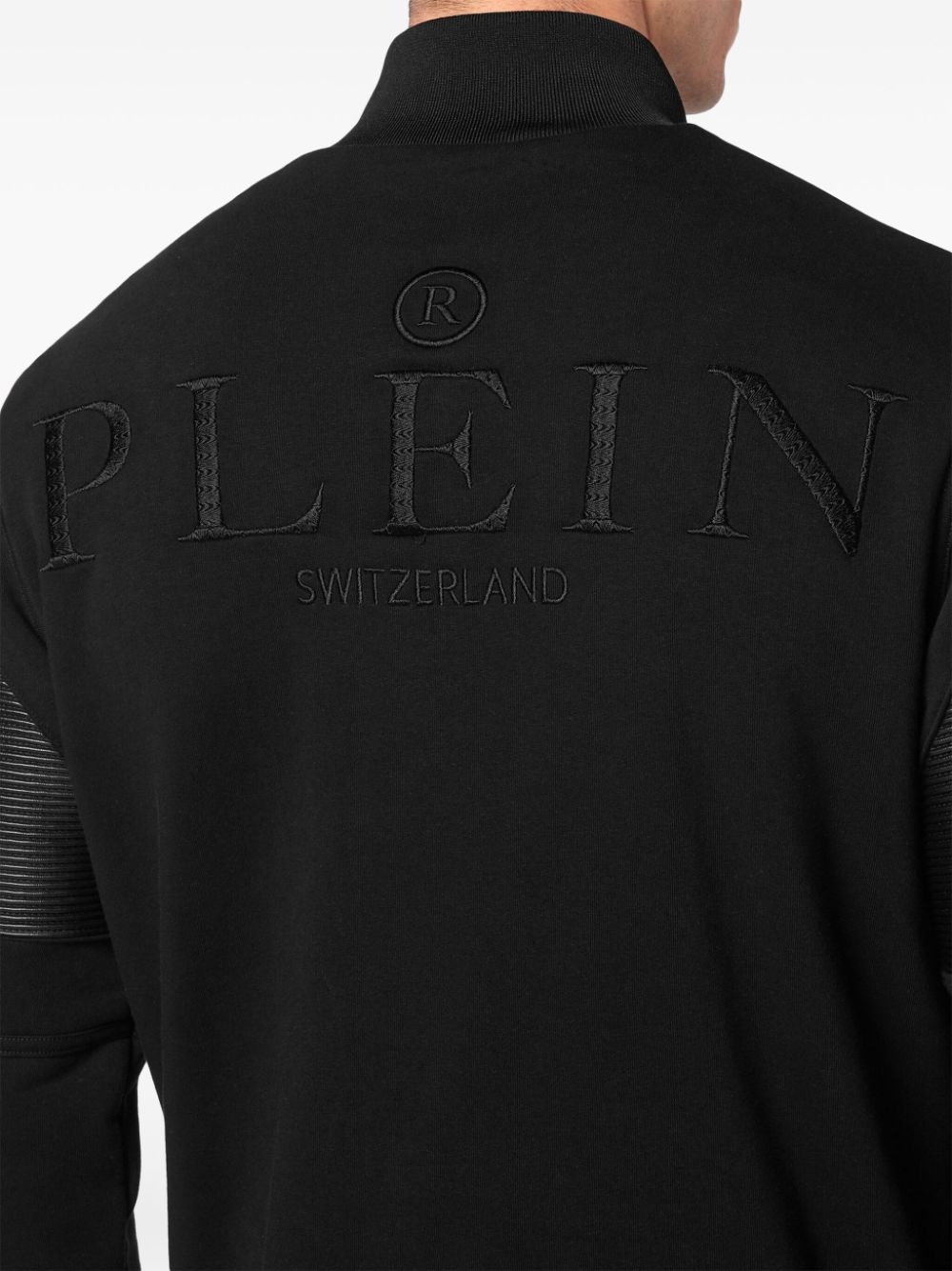 logo-appliquÃ© panelled tracksuit - 5