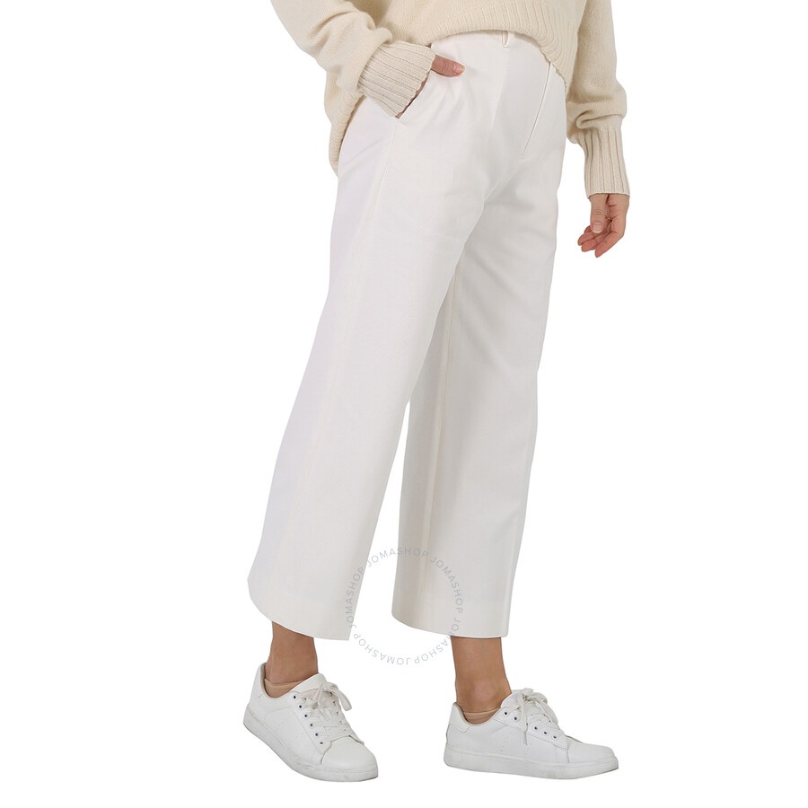 Moncler Ladies Cotton Gabardine Cropped Dress Pants - 4