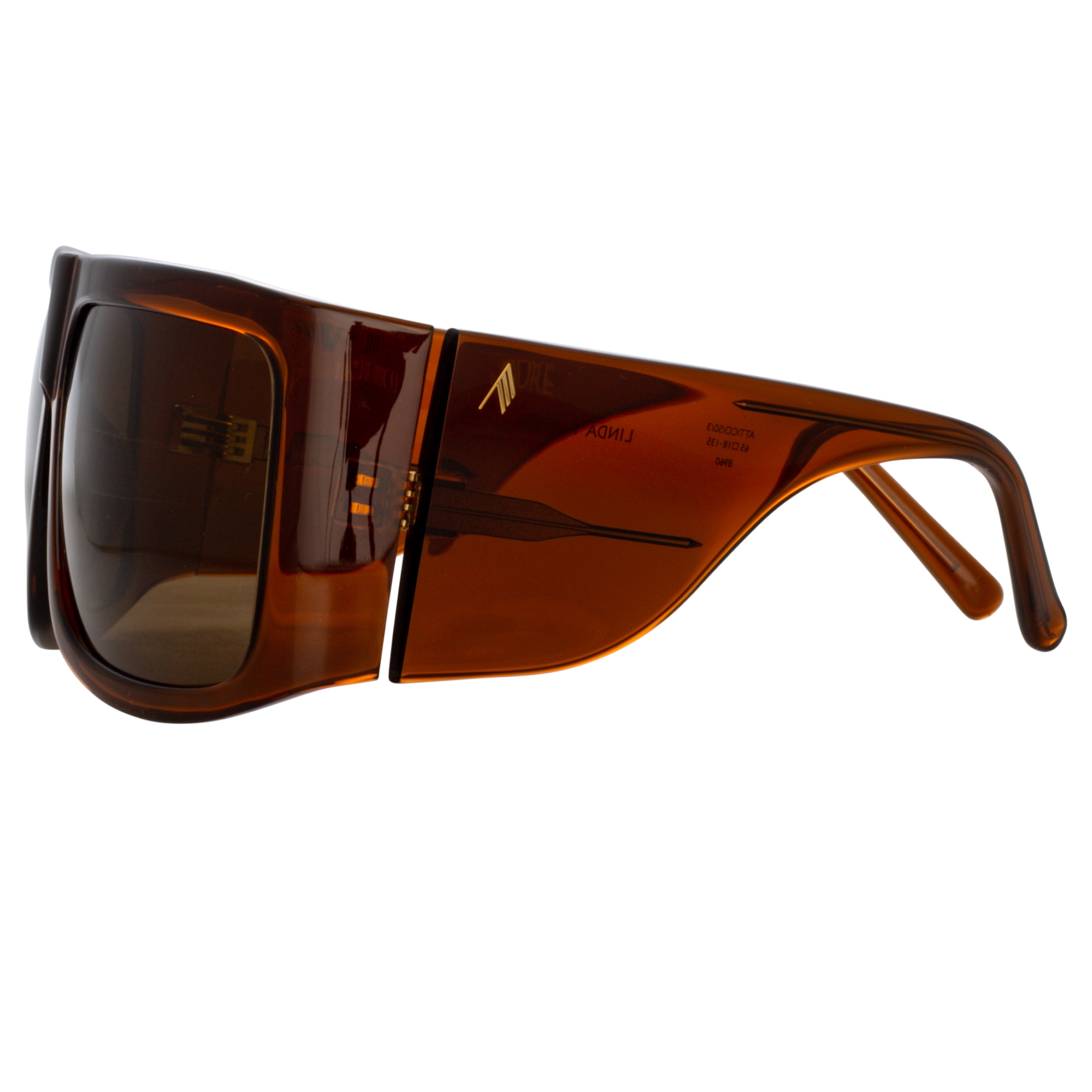 Andre Oversized Sunglasses in Brown - 4