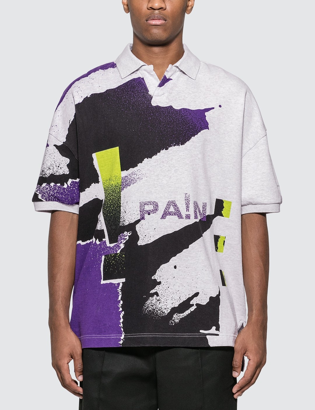 OVERSIZE PRINTED JERSEY POLO - 1