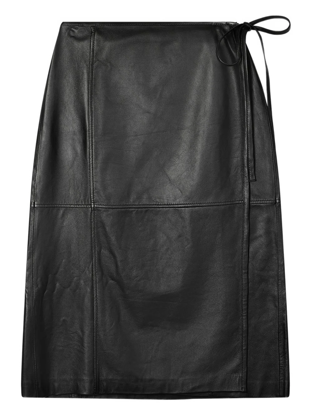 panelled tie midi skirt - 1