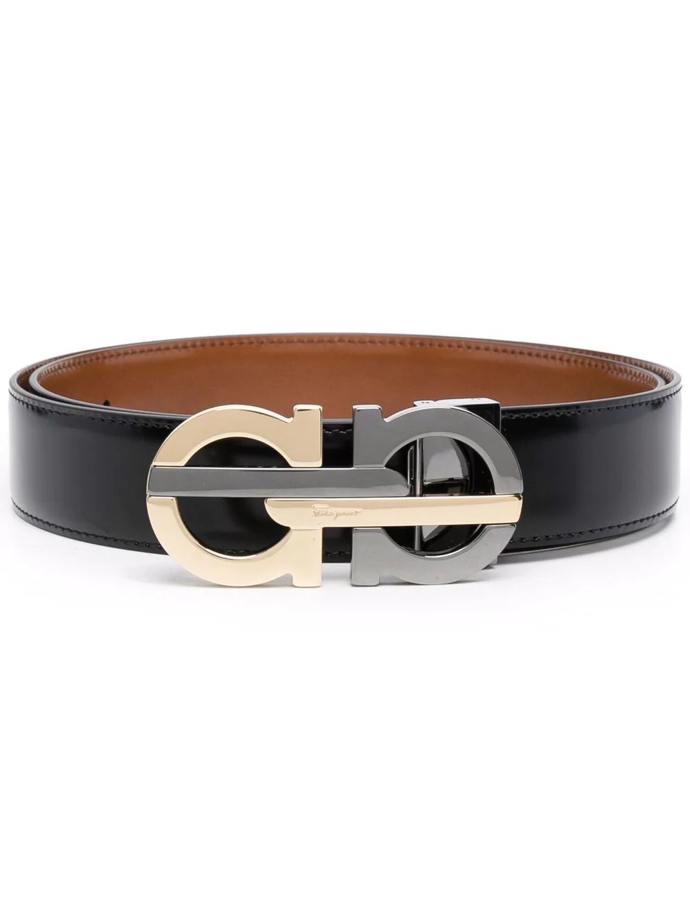 reversible adjustable Gancini belt - 1