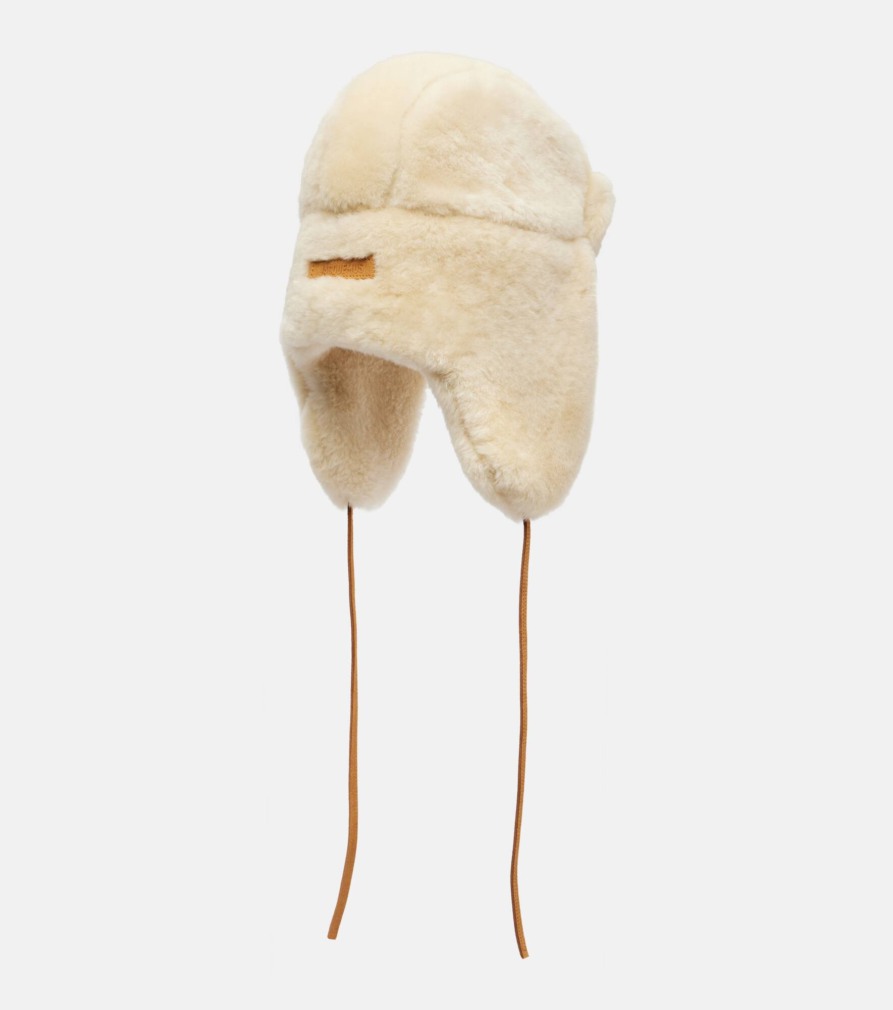 Chapka leather-trimmed shearling hat - 4