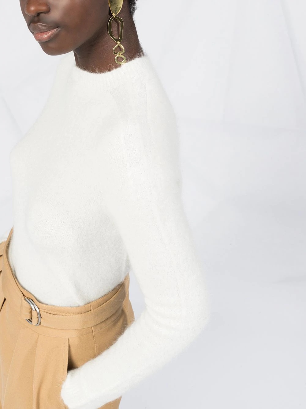 textured long-sleeve jumper - 3