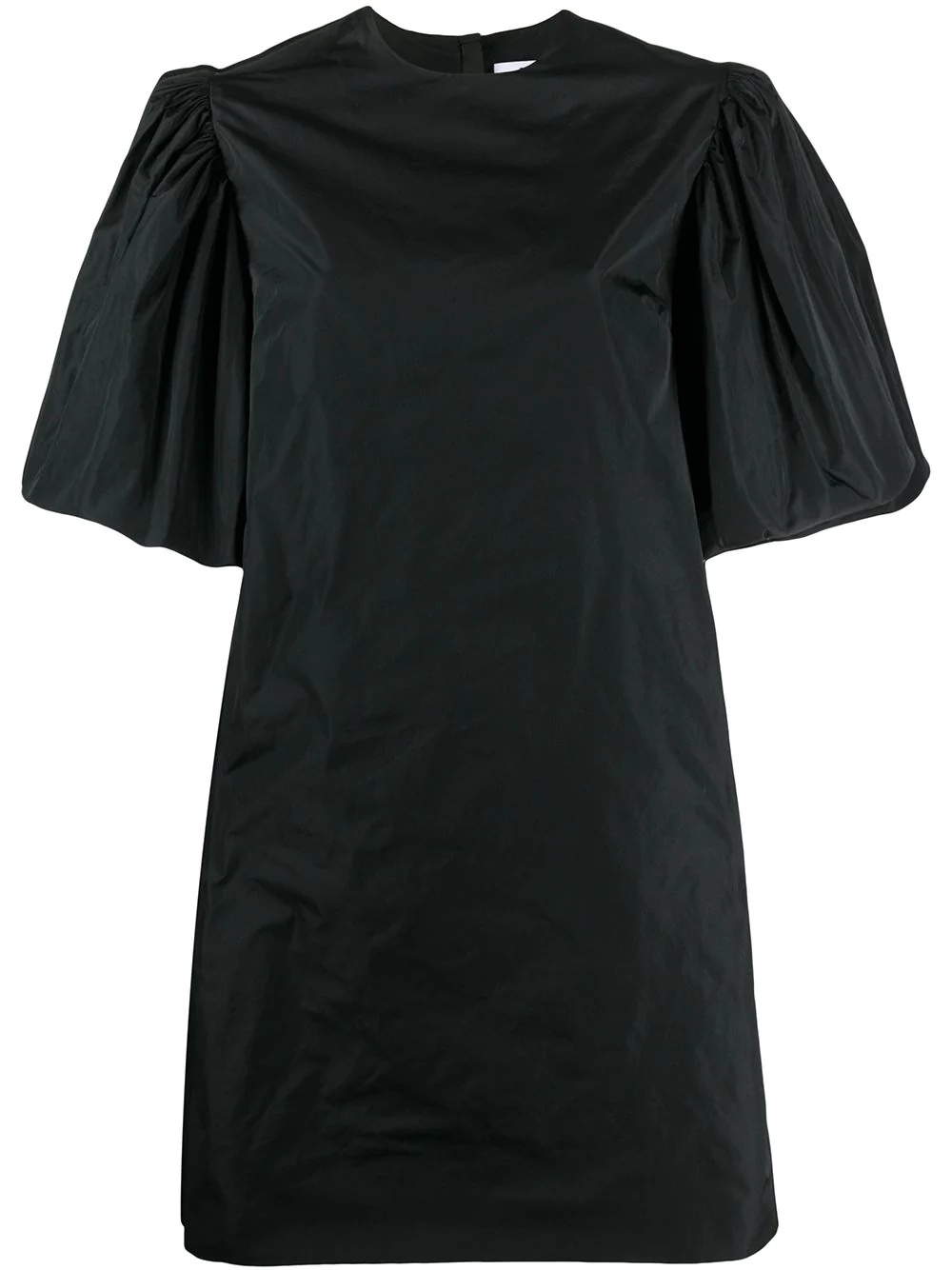 puff sleeved taffeta dress - 1