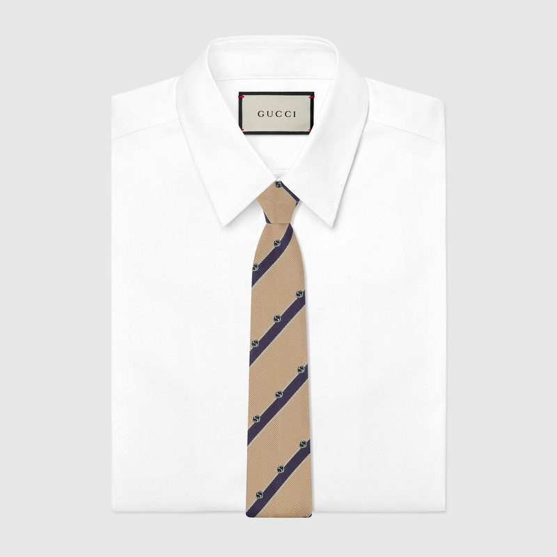 GUCCI Striped silk tie outlook
