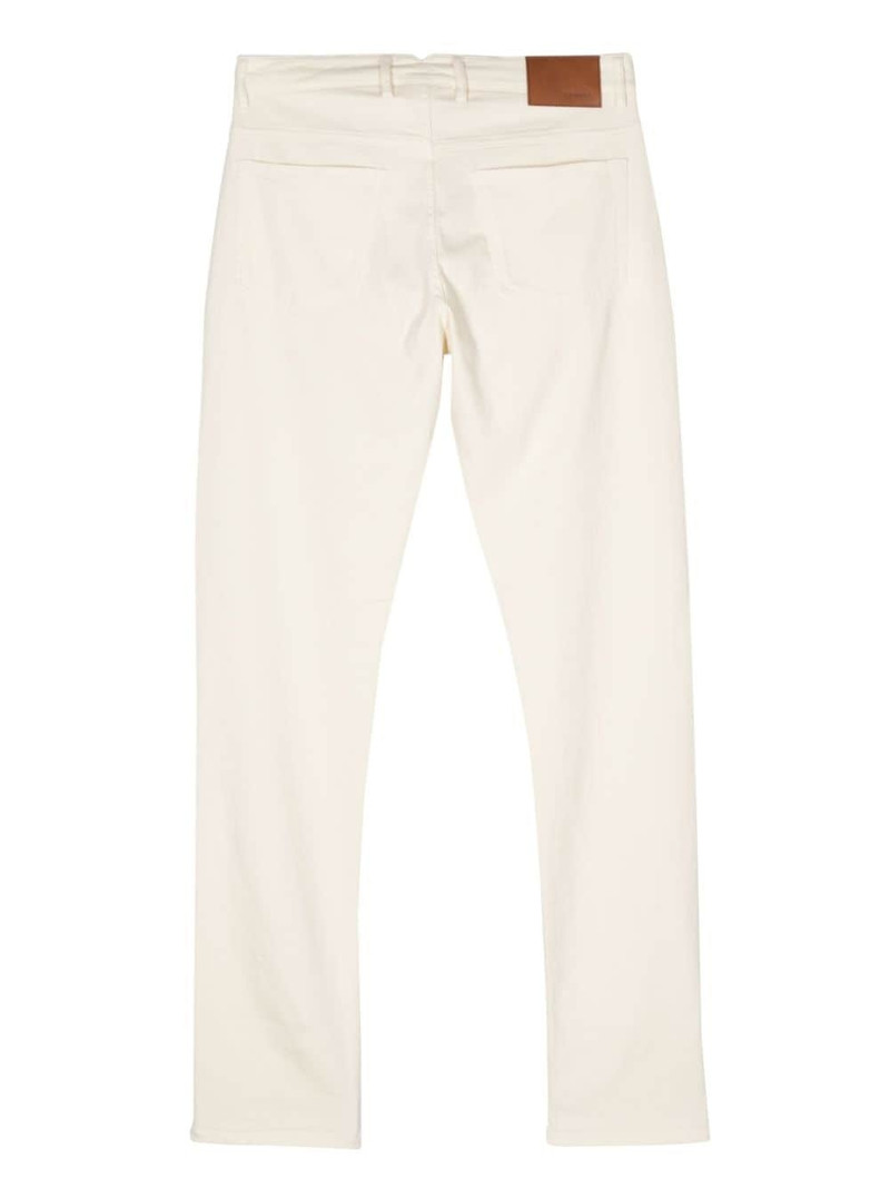 Canali tonal-stitching straight-leg trousers outlook