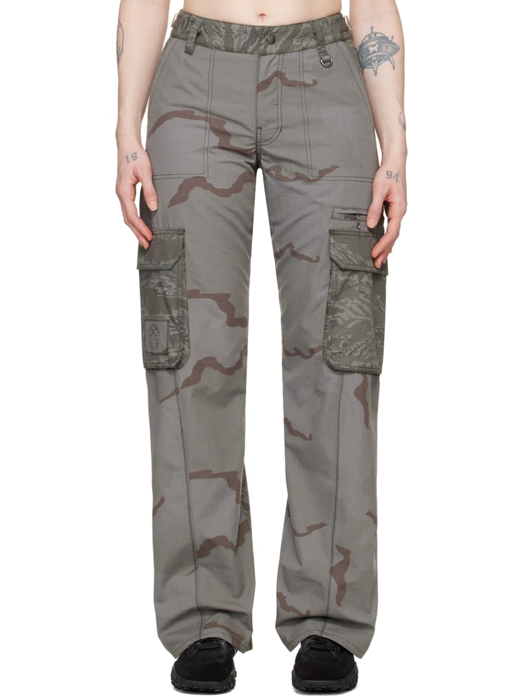 Gray Regenerated Camo Trousers - 1