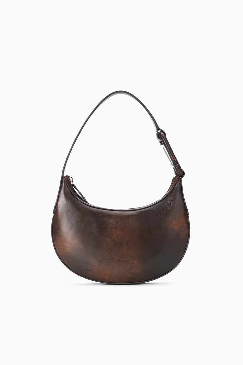 STAUD ALDEN SHOULDER BAG ESPRESSO DISTRESSED 1