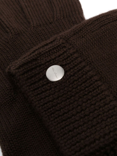 Rick Owens Touchscreen cashmere gloves outlook