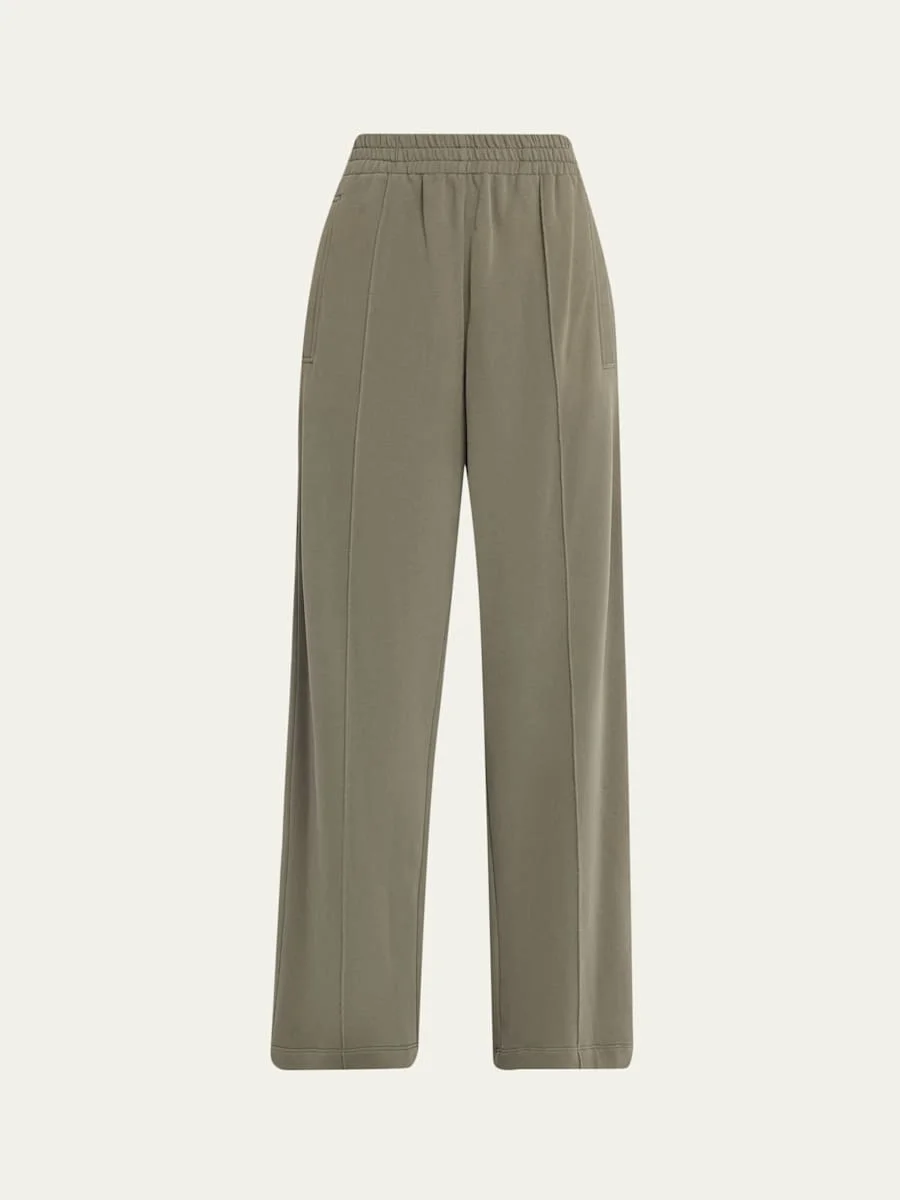 Cotton Pintuck Straight-Leg Travel Pants - 1