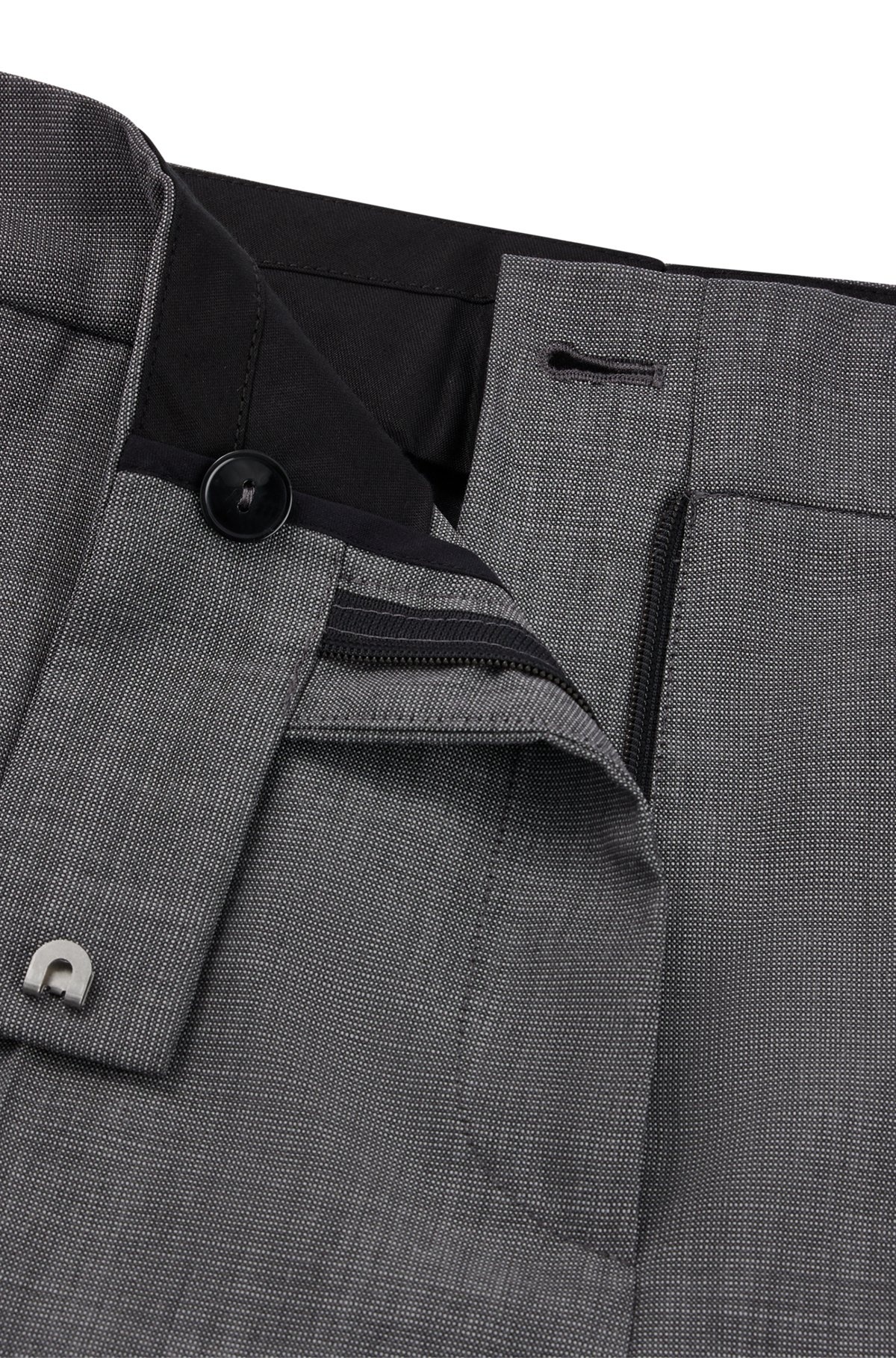 SLIM-FIT TROUSERS IN ITALIAN VIRGIN-WOOL SHARKSKIN - 6