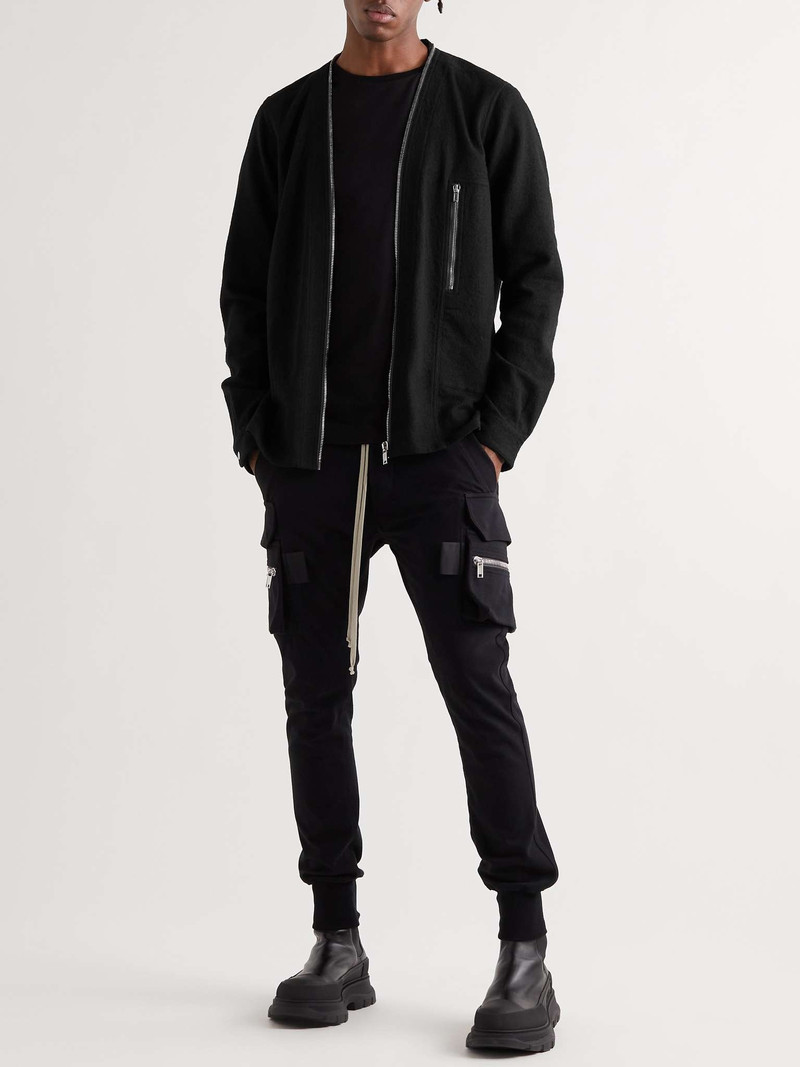 Rick Owens Larry Collarless Cotton and Wool-Blend Shirt outlook