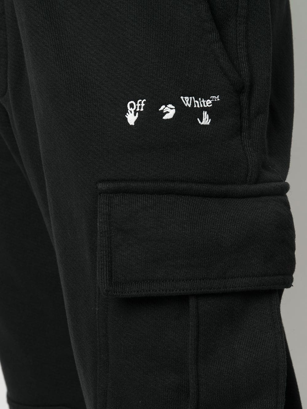 logo print cargo track pants - 8