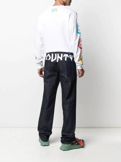 Marcelo Burlon County Of Milan logo print straight-leg jeans outlook