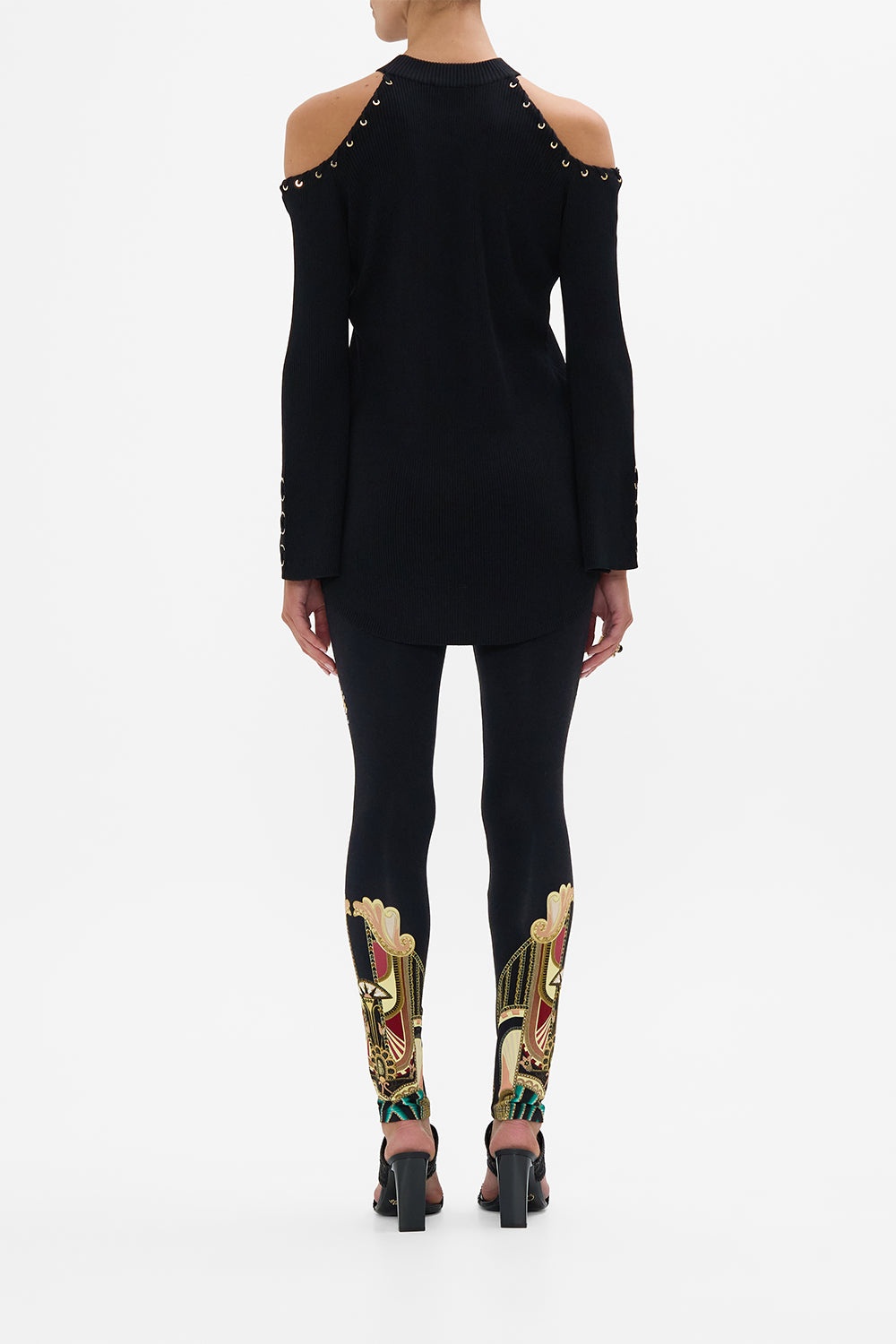 COLD SHOULDER FLARED SLEEVE KNIT - 3