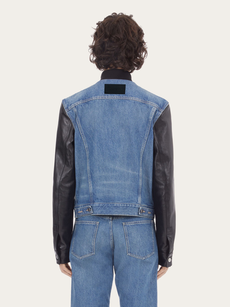 Denim and leather jacket 3