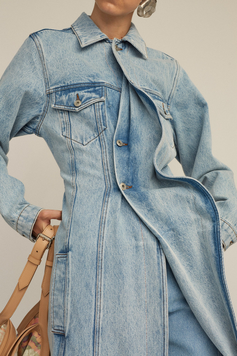 Pulled Lining Denim Coat 3