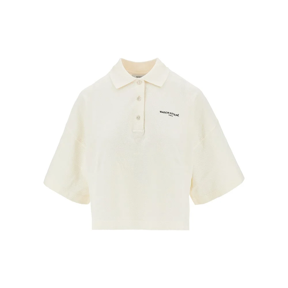 LOGO EMBROIDERY OVERSIZED BOXY FIT POLO SHIRT - 1