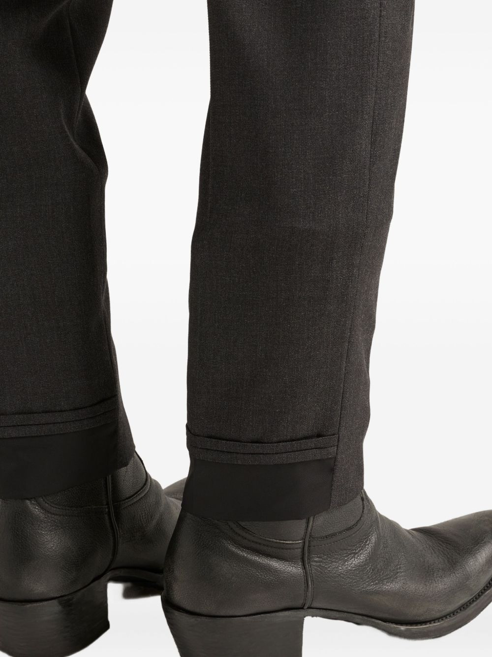 pressed-crease wool trousers - 5