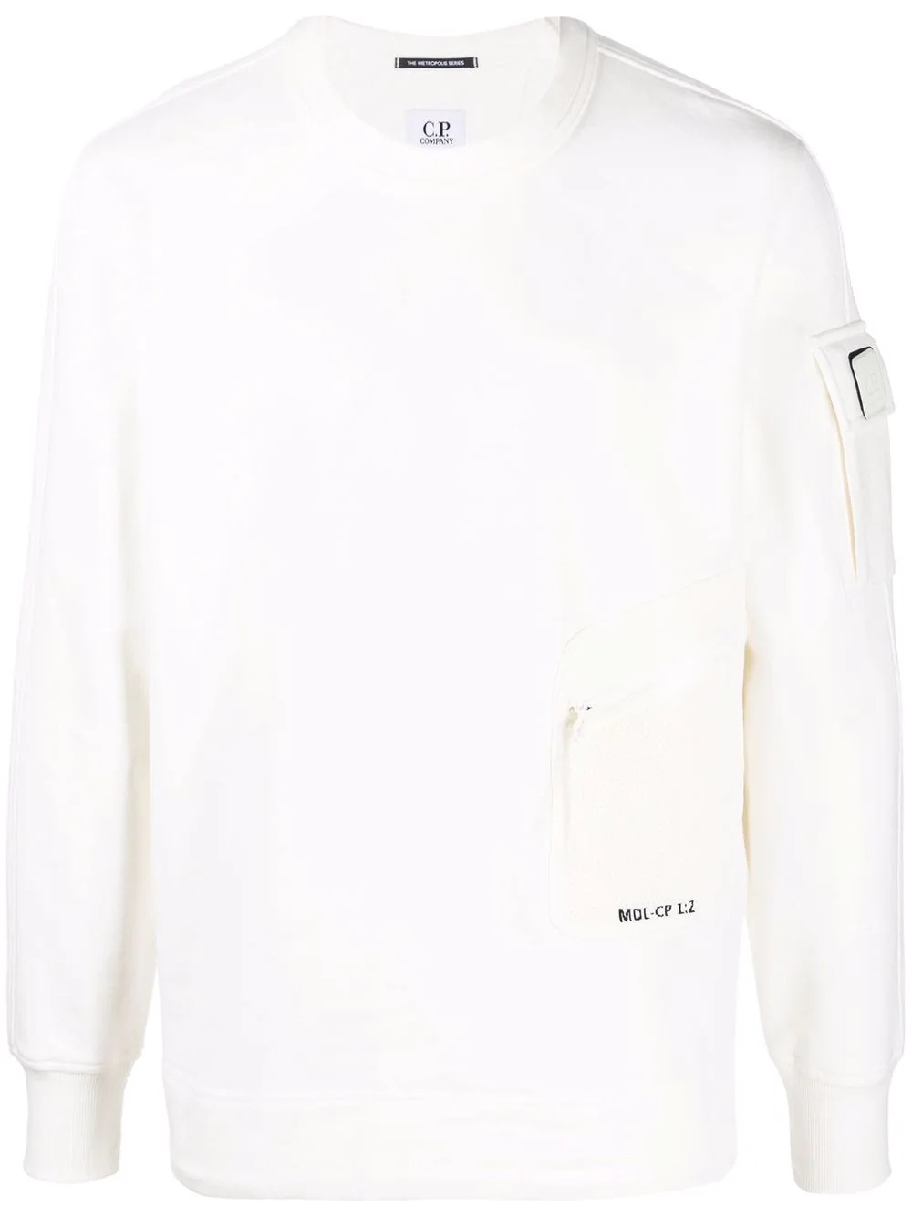 multi-pocket crewneck sweatshirt - 1