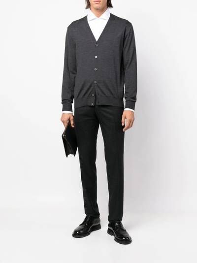 Canali button-up knitted cardigan outlook