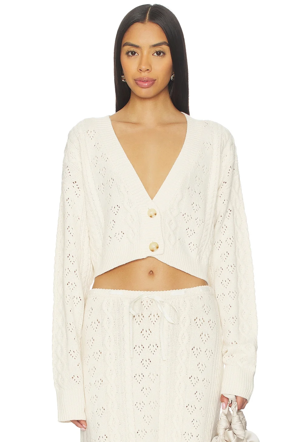 Noah Cable Crop Cardigan - 1