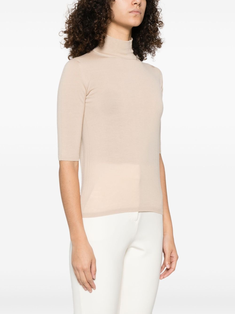 Beige wool sweater - 3
