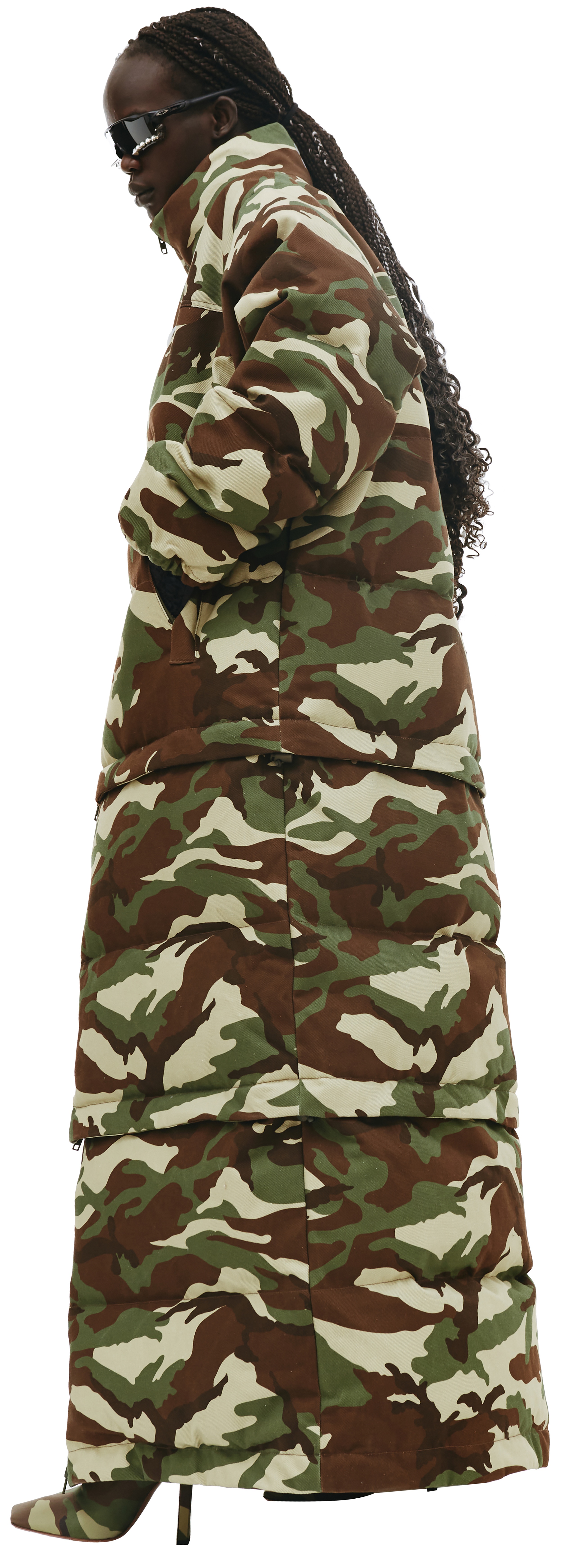 CAMOUFLAGE MAXI PADDED COAT - 2