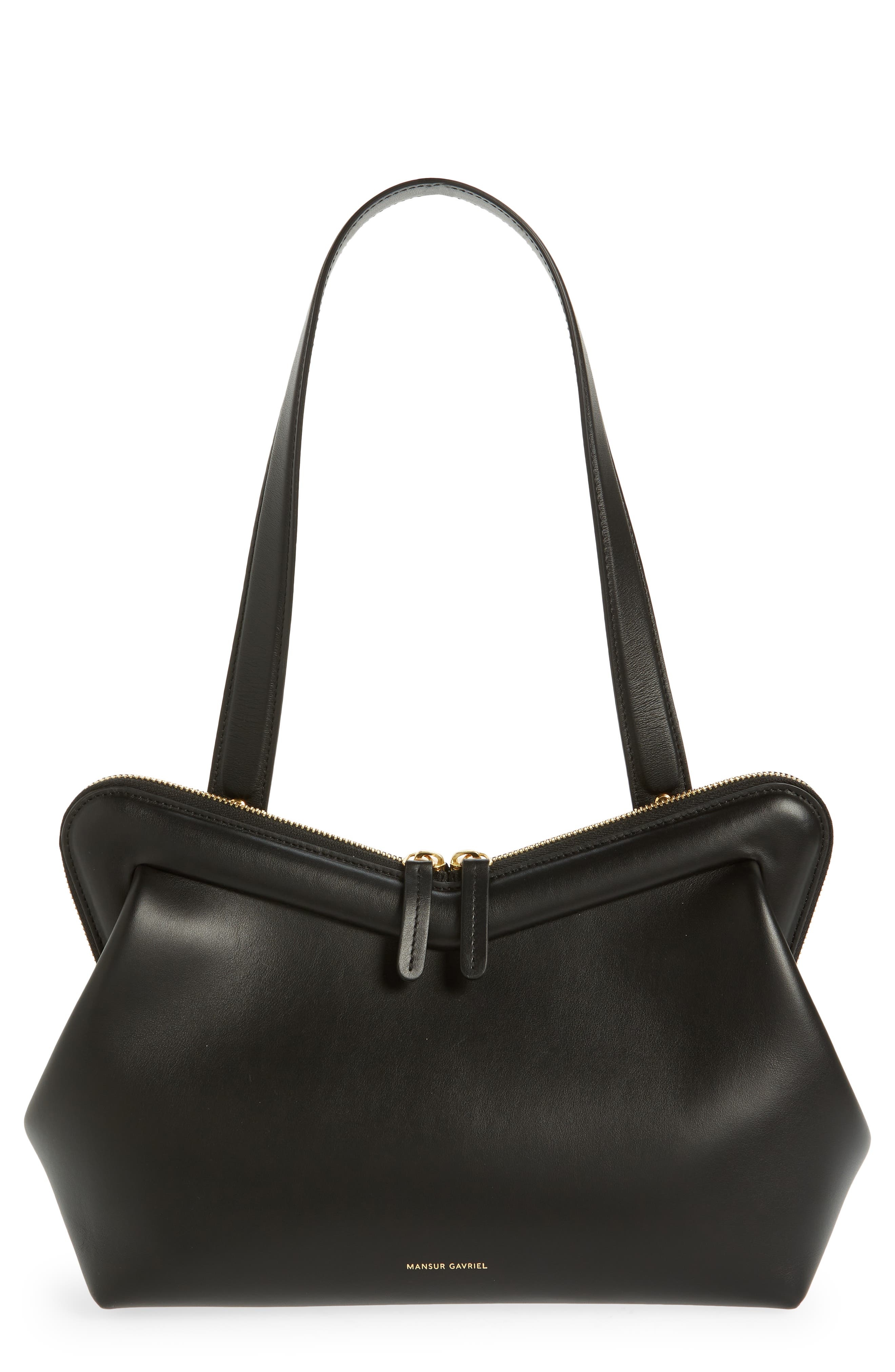 Mansur Gavriel M Frame Shoulder Bag in Black/Flamma at Nordstrom - 1