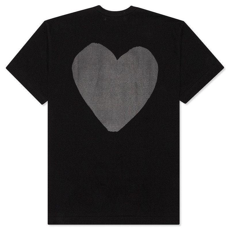 Comme des Garçons PLAY COMME DES GARCONS PLAY WOMEN'S HEART T-SHIRT - BLACK/BLACK outlook