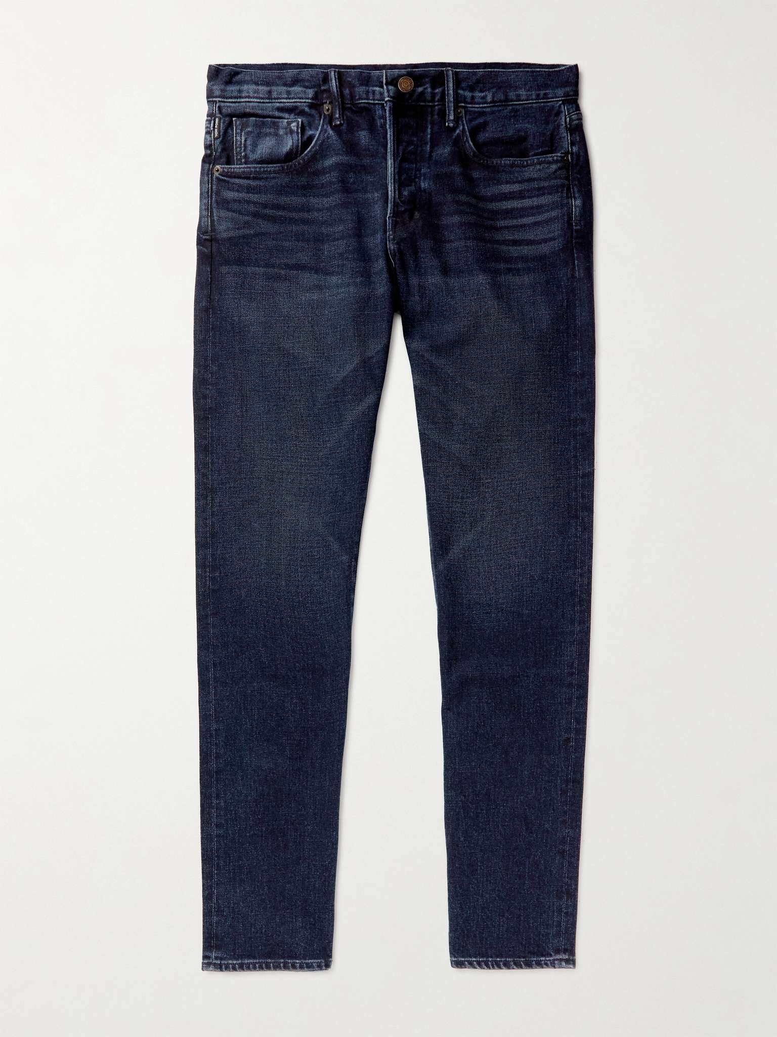 Straight-Leg Garment-Dyed Selvedge Jeans - 1