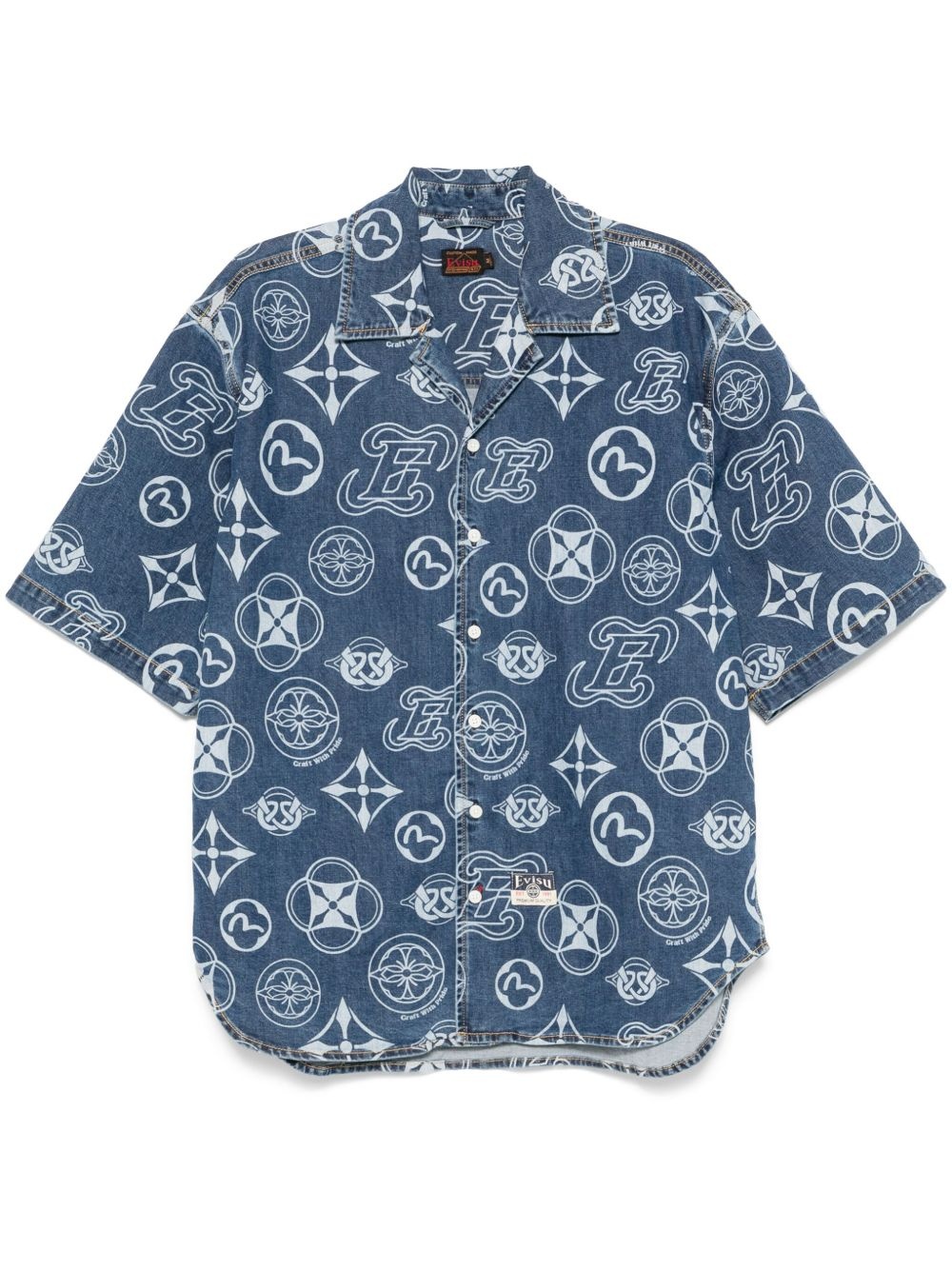 monogram denim shirt - 1