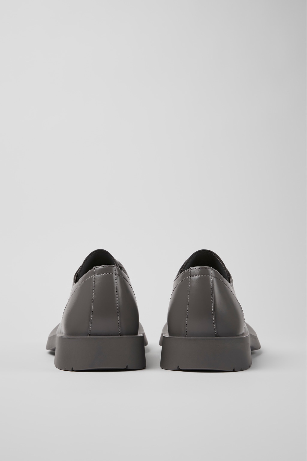 Gray leather shoes - 3