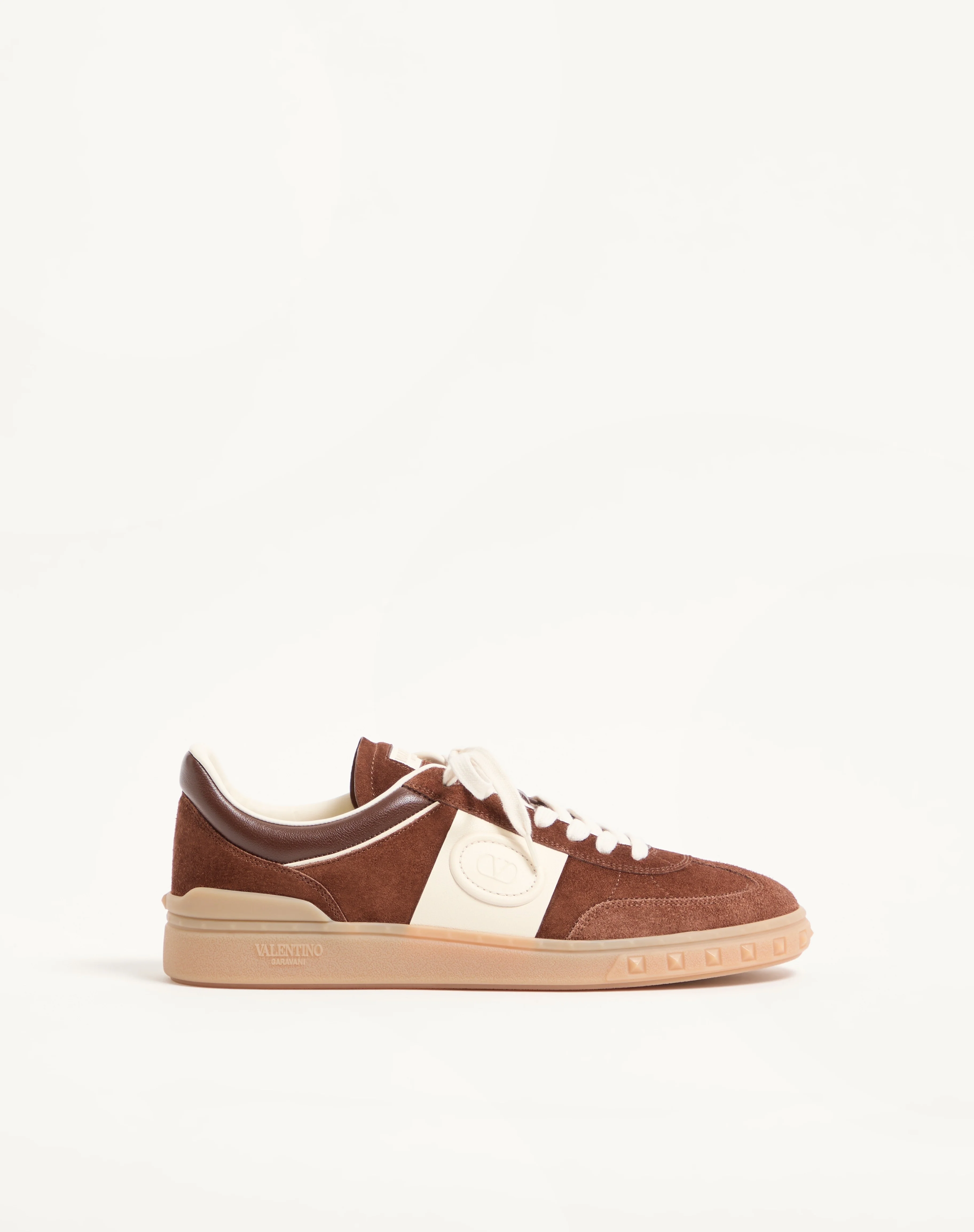 UPVILLAGE LOW TOP TRAINER IN SPLIT LEATHER AND CALFSKIN NAPPA LEATHER - 1