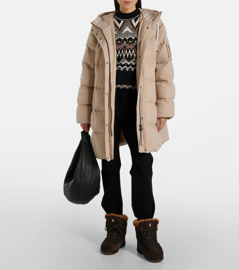 Verbier shearling-trimmed suede ankle boots 3