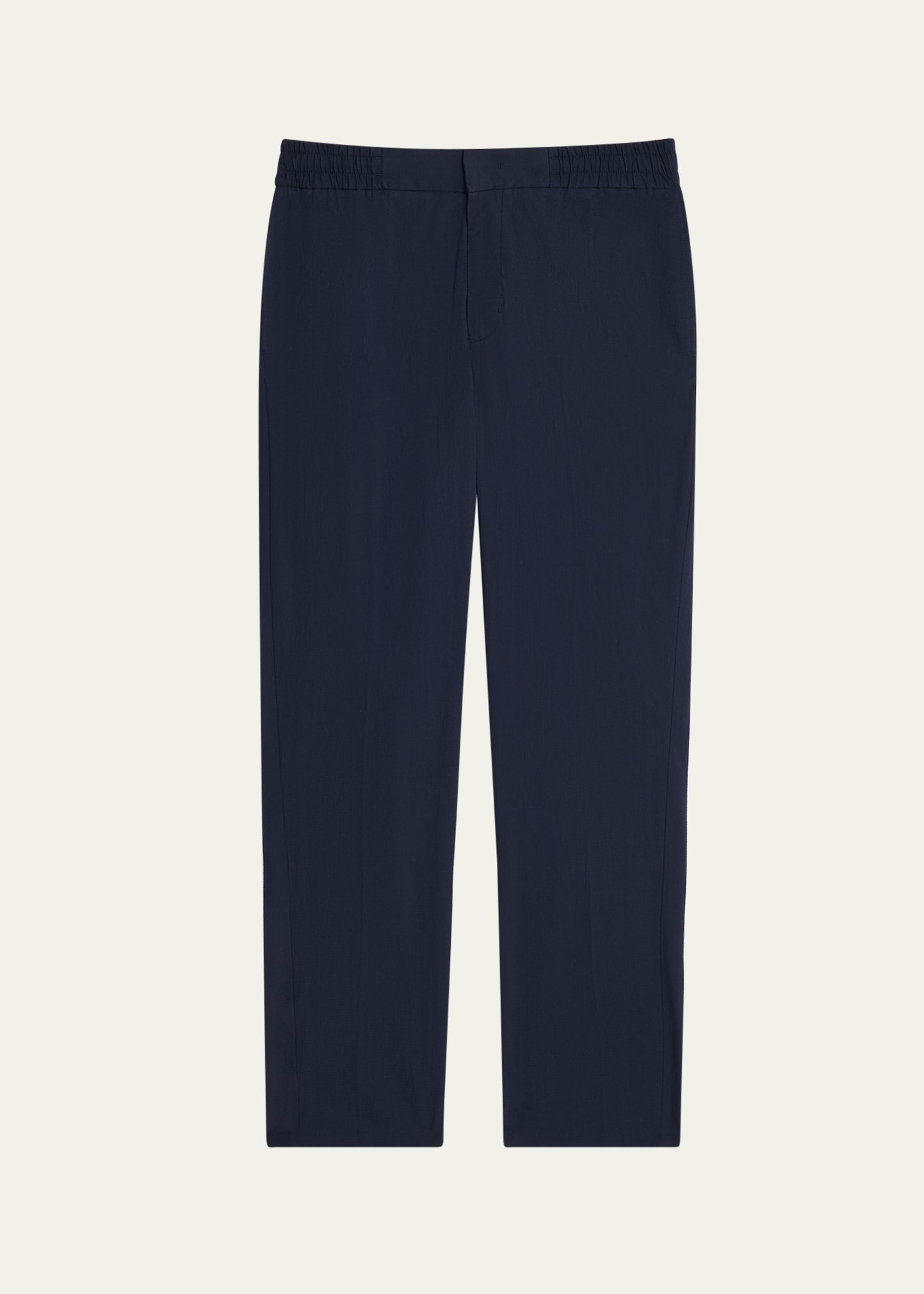 Men's Tailored Fit Italian Seersucker Flat-Front Trousers - 1