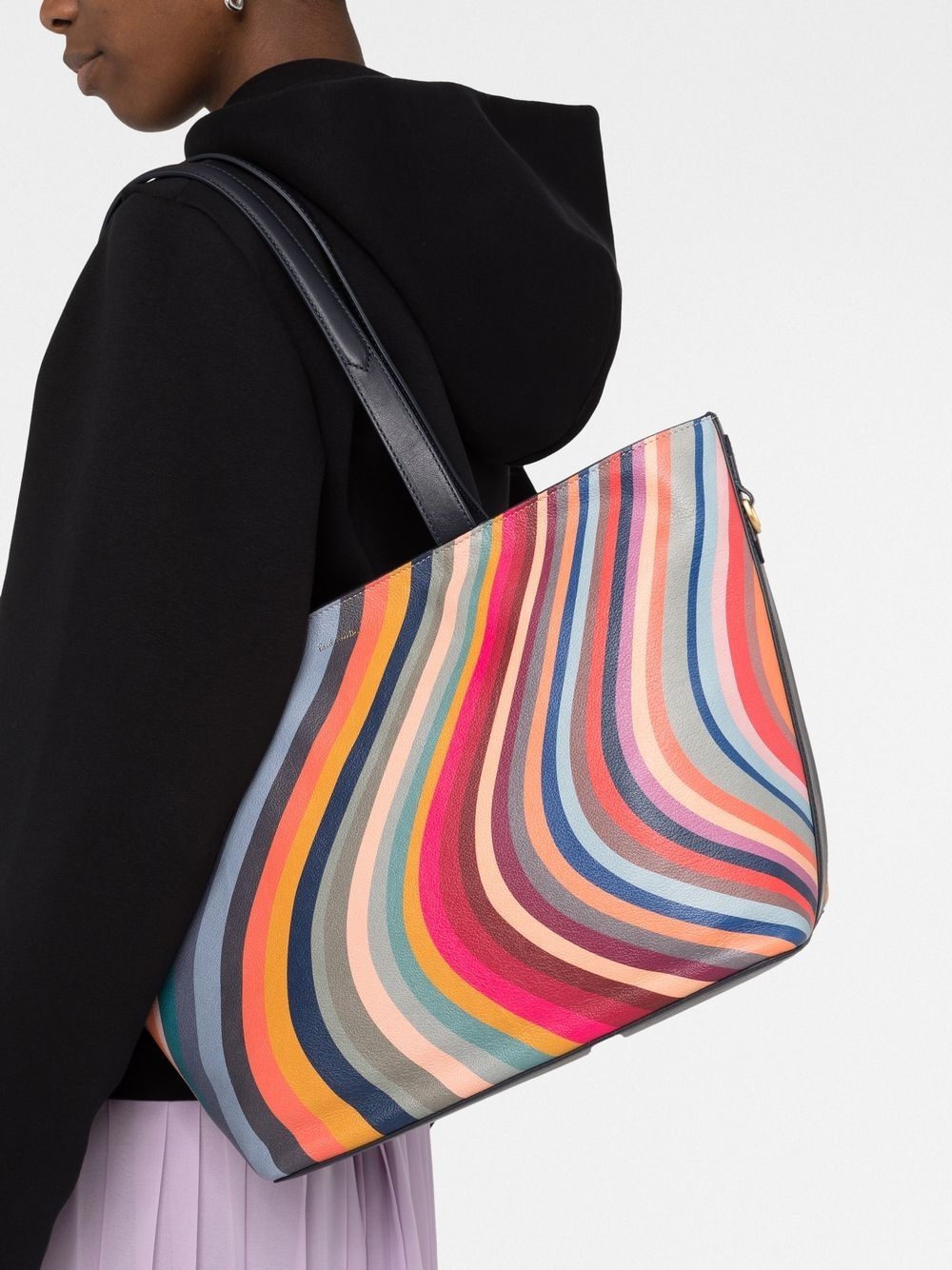 swirl striped pattern bag - 3