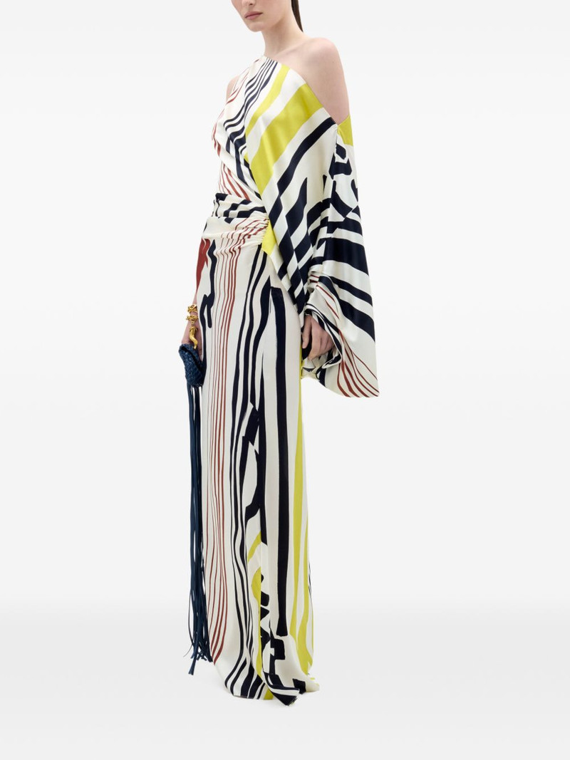 SILVIA TCHERASSI Dotty one-shoulder striped dress outlook