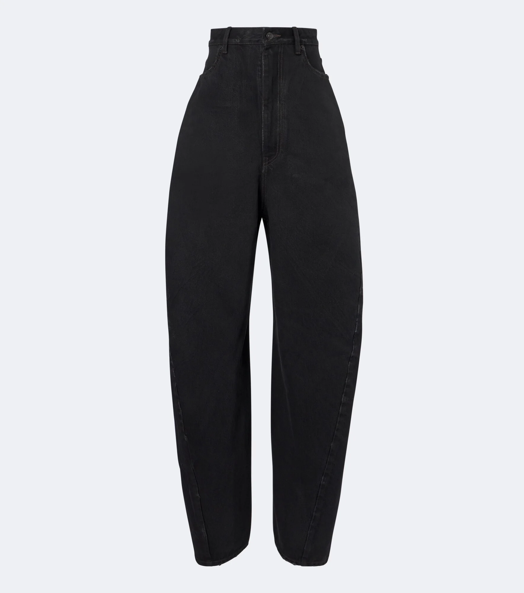 Mid-rise barrel-leg jeans - 1