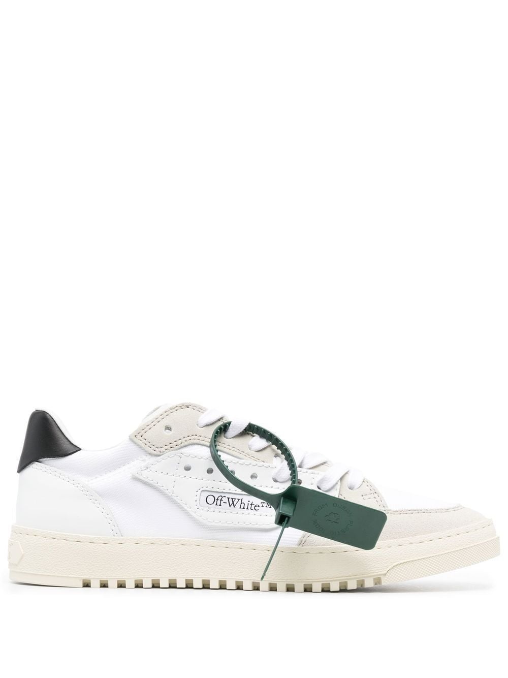 logo-patch lace-up sneakers - 1