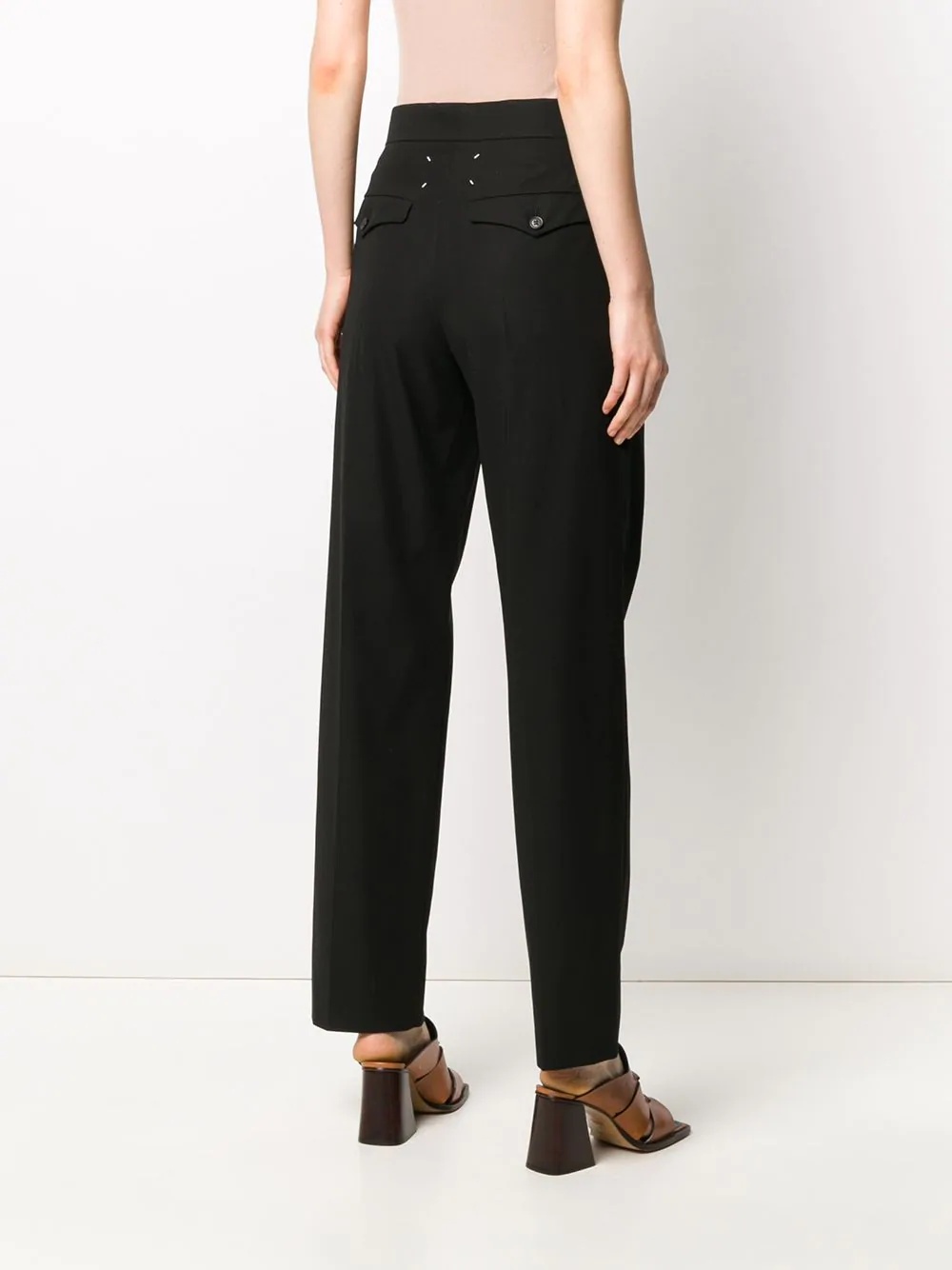 high waist belted trousers - 4