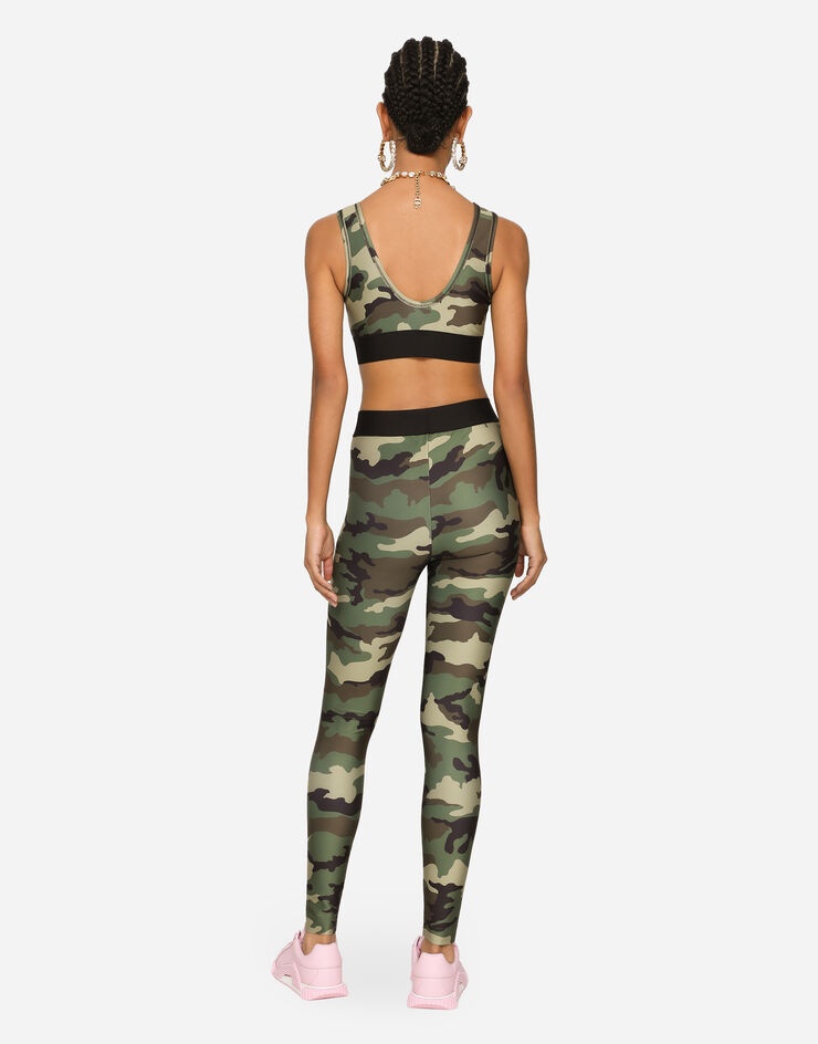 Camouflage jersey top with branded elastic - 3