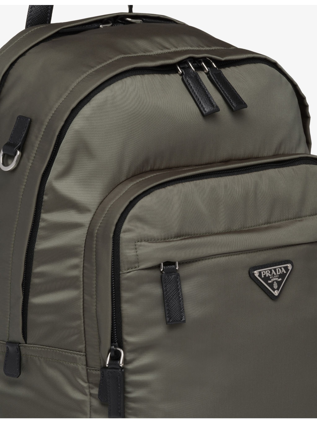 Re-Nylon and Saffiano Leather Backpack - 3