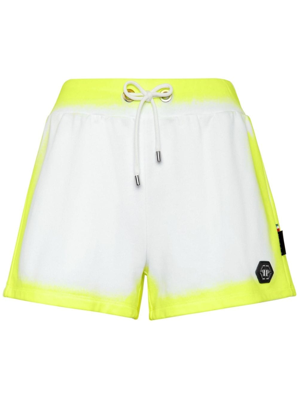 logo-patch cotton blend shorts - 1