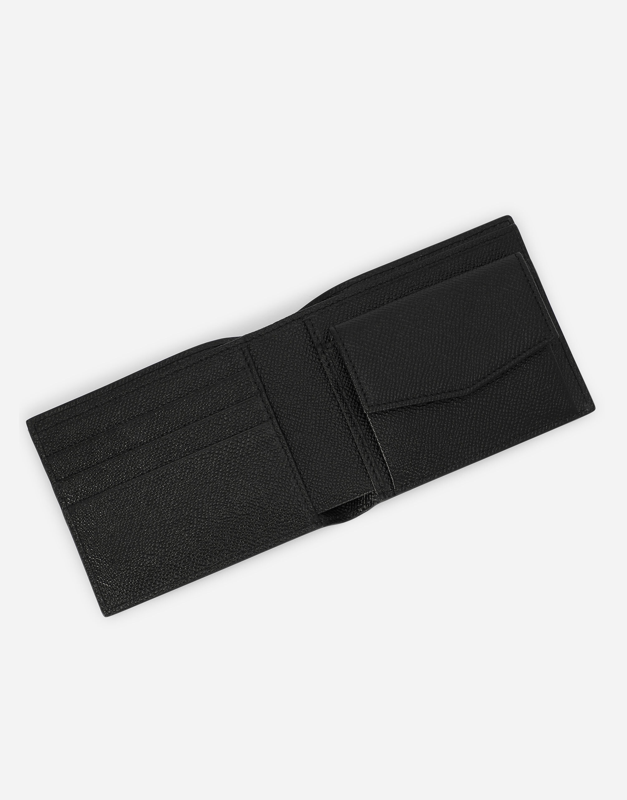 Calfskin wallet with coin pocket and logo tag - 4