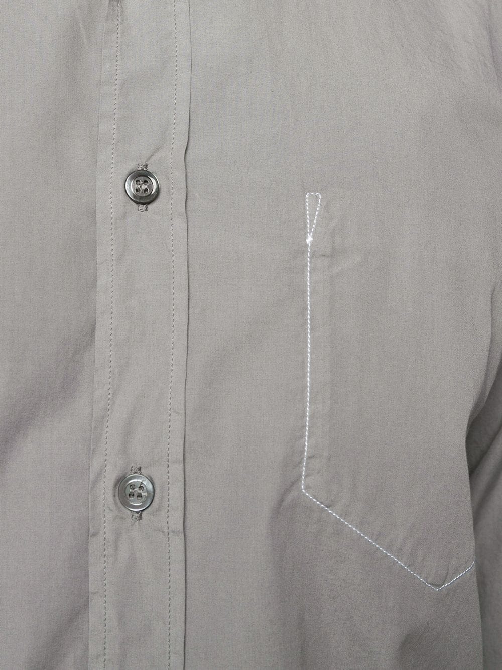 stitch-effect chest pocket shirt - 5